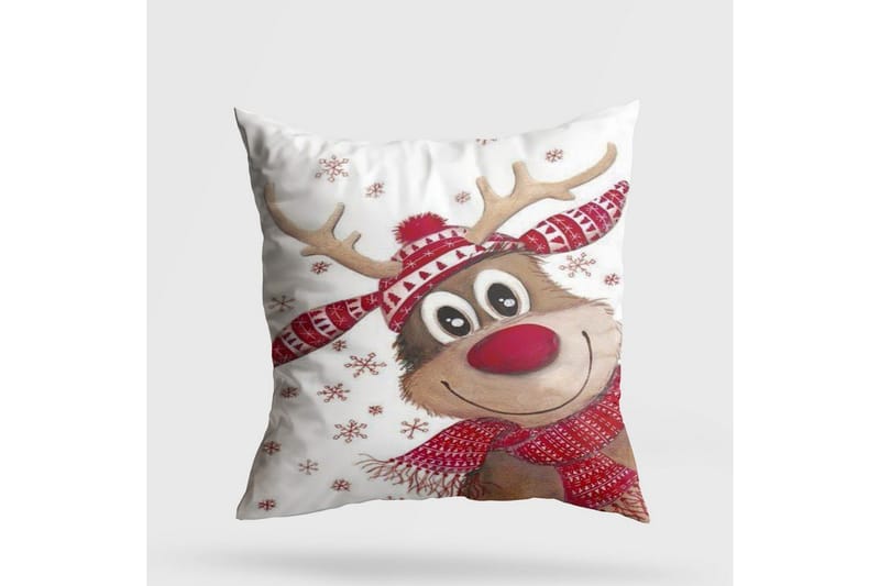 Salaro Inderpude 43x43 cm, Hvid/Rød