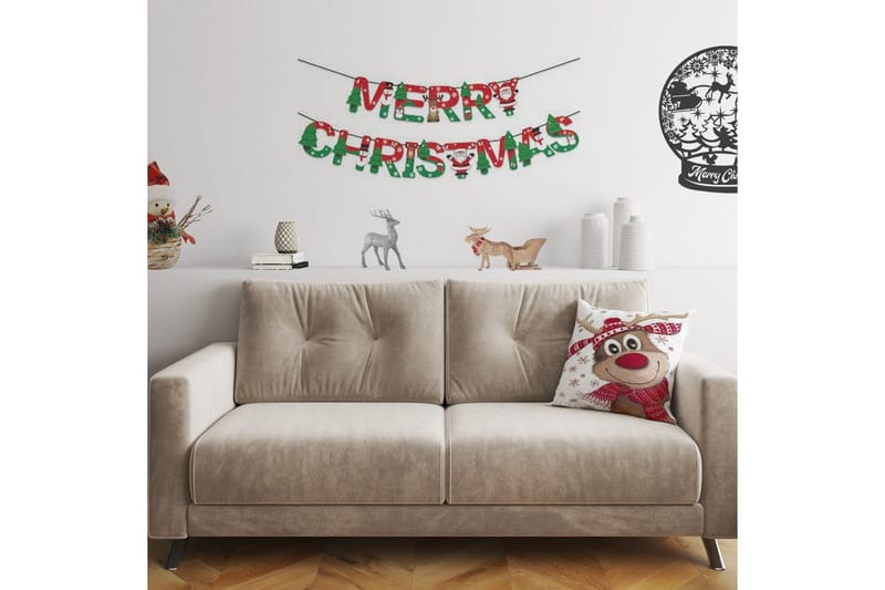 Salaro Inderpude 43x43 cm - Hvid/Rød - Tekstiler - Sengetøj - Sovepude - Inderpuder