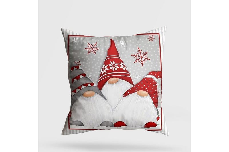 Tyros Inderpude 43x43 cm, Rød/Grå