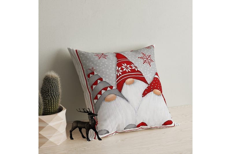 Tyros Inderpude 43x43 cm - Rød/Grå - Tekstiler - Sengetøj - Sovepude - Inderpuder