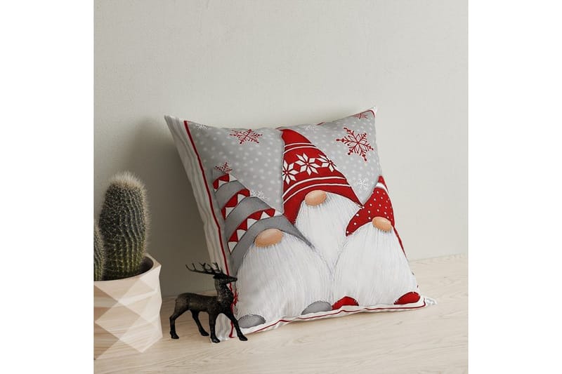 Tyros Inderpude 43x43 cm - Rød/Grå - Tekstiler - Sengetøj - Sovepude - Inderpuder