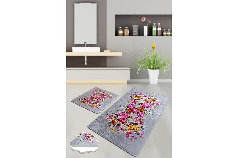 Pariksha Badeværelsestæppe 60x100 cm Rundt, Flerfarvet