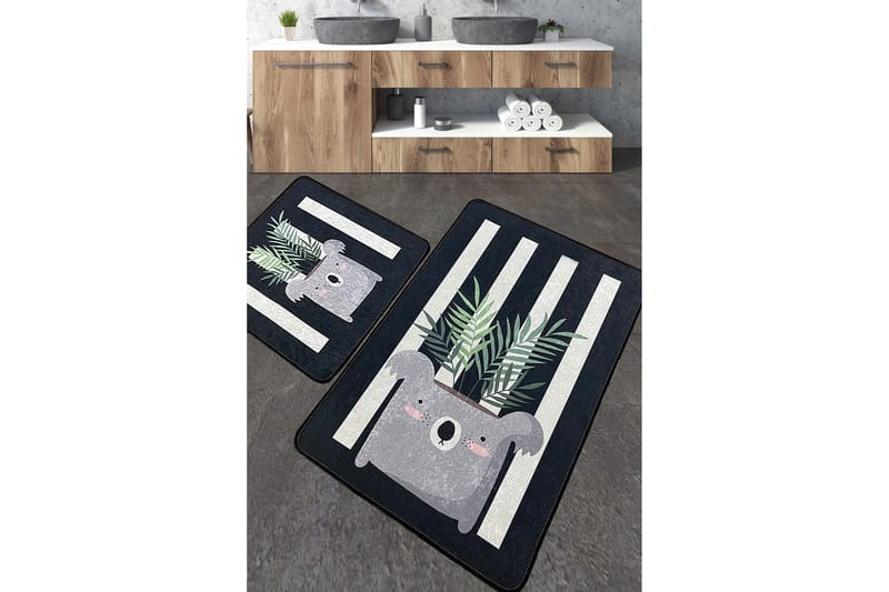 Jang Badeværelsestæppe 60x100 cm Rektangulært, Flerfarvet