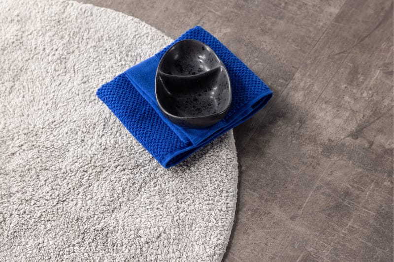 Valle Badeværelsesmåtte 60 cm Rund - Lys grå - Tekstiler - Tæpper - Badeværelsesmåtte