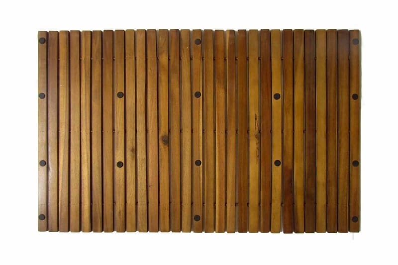 Akacie Bademåtte 80 X 50 Cm - Brun - Tekstiler - Tæpper - Badeværelsesmåtte