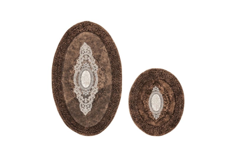 Bademåtte Parmood bademåtte 60x100 cm rektangulær Brun - Tekstiler - Tæpper - Badeværelsesmåtte