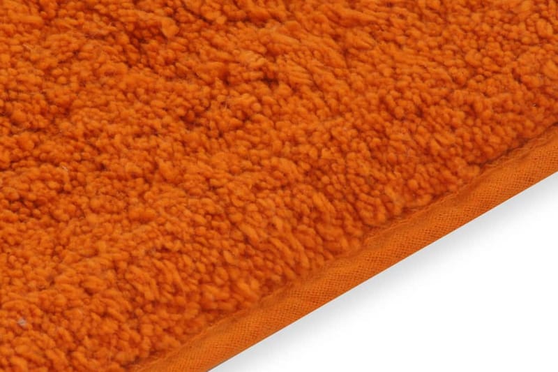bademåttesæt i 2 dele stof orange - Orange - Tekstiler - Tæpper - Badeværelsesmåtte