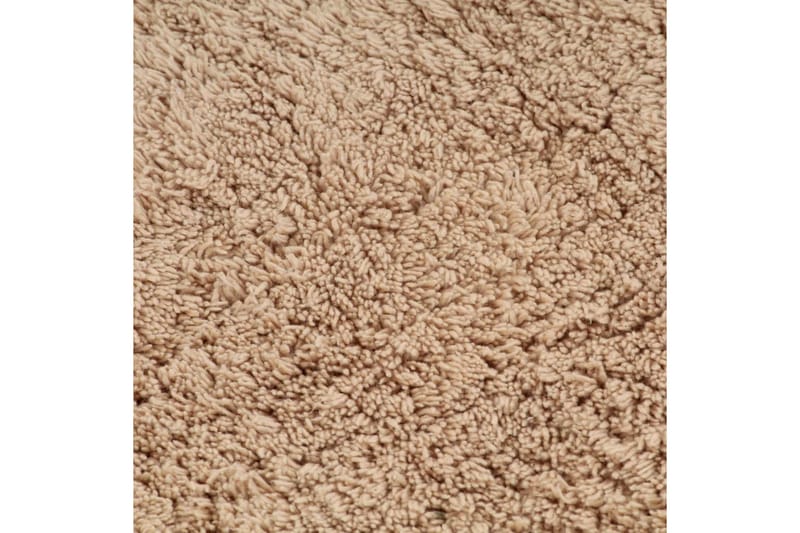 bademåttesæt i 3 dele stof beige - Beige - Tekstiler - Tæpper - Badeværelsesmåtte