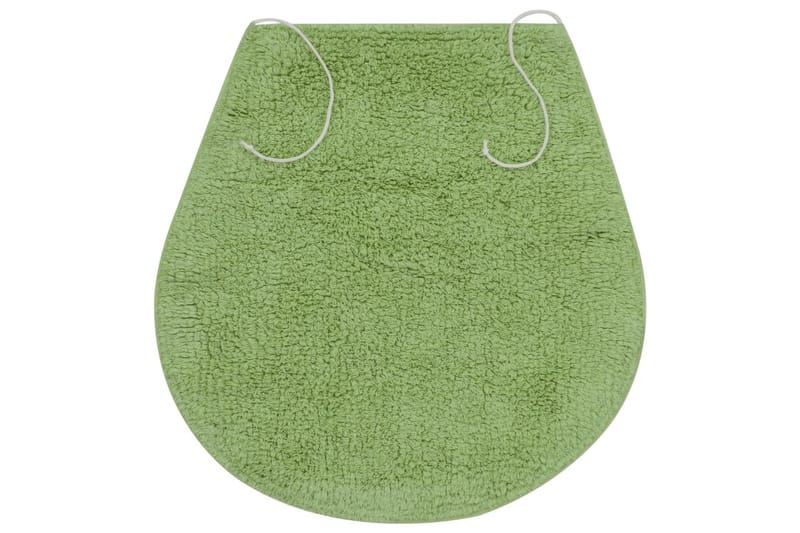 bademåttesæt i 3 dele stof grøn - Grøn - Badeværelsesmåtte