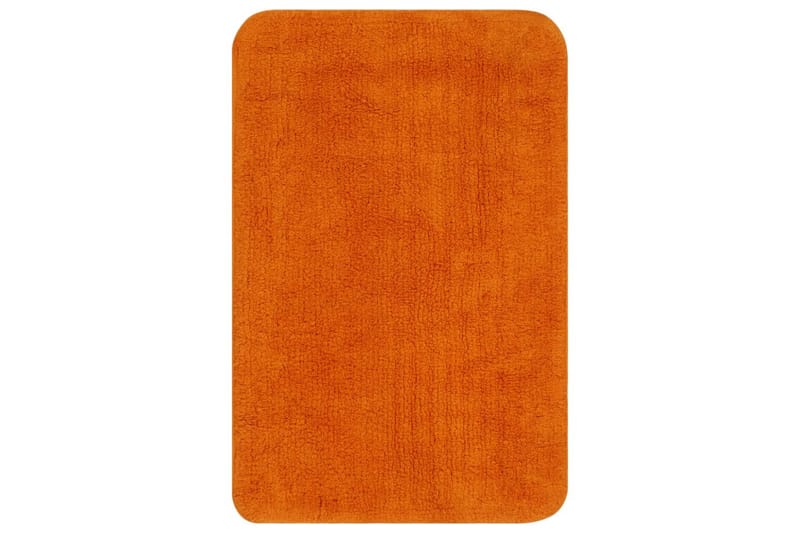 bademåttesæt i 3 dele stof orange - Orange - Tekstiler - Tæpper - Badeværelsesmåtte