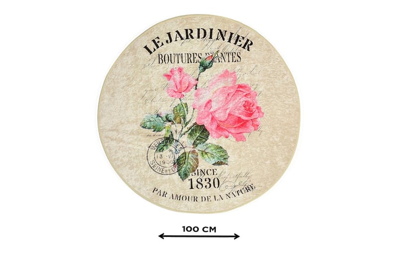 Chilai Home Bademåtte 100 Rund - Multifarvet - Tekstiler - Tæpper - Badeværelsesmåtte