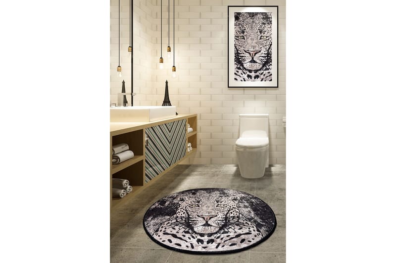 Chilai Home Bademåtte 100 Rund - Multifarvet - Tekstiler - Tæpper - Badeværelsesmåtte