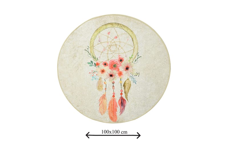 Chilai Home Bademåtte 100 Rund - Multifarvet - Tekstiler - Tæpper - Badeværelsesmåtte