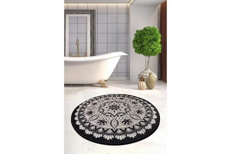 Chilai Home Bademåtte 100 Rund - Multifarvet - Tekstiler - Tæpper - Badeværelsesmåtte