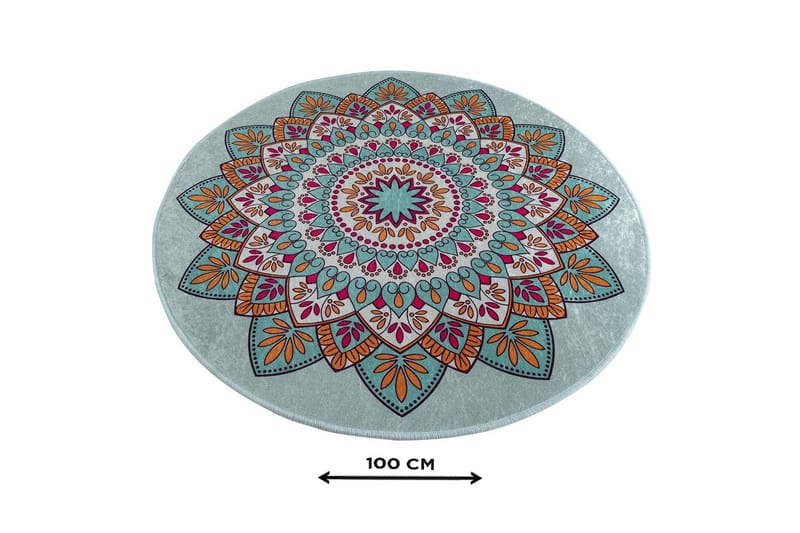 Chilai Home Bademåtte 100 Rund - Multifarvet - Tekstiler - Tæpper - Badeværelsesmåtte