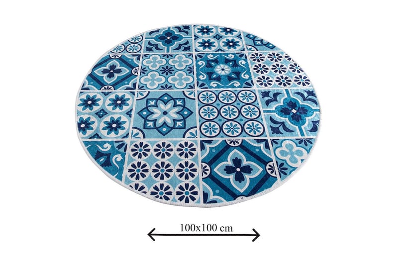 Chilai Home Bademåtte 100 Rund - Multifarvet - Tekstiler - Tæpper - Badeværelsesmåtte