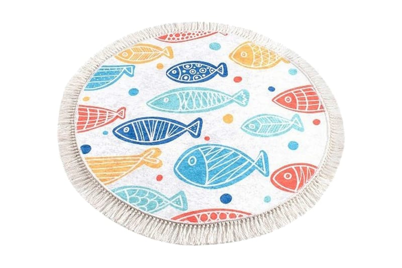 Chilai Home Bademåtte 100 Rund, Multifarvet