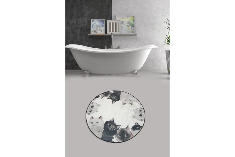 Chilai Home Bademåtte 100 Rund - Multifarvet - Tekstiler - Tæpper - Badeværelsesmåtte