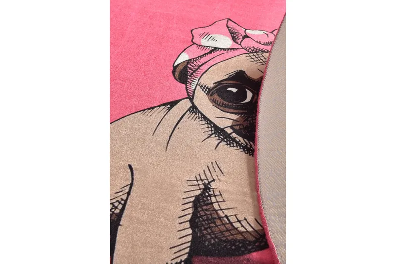 Chilai Home Bademåtte 100 Rund - Multifarvet - Tekstiler - Tæpper - Badeværelsesmåtte