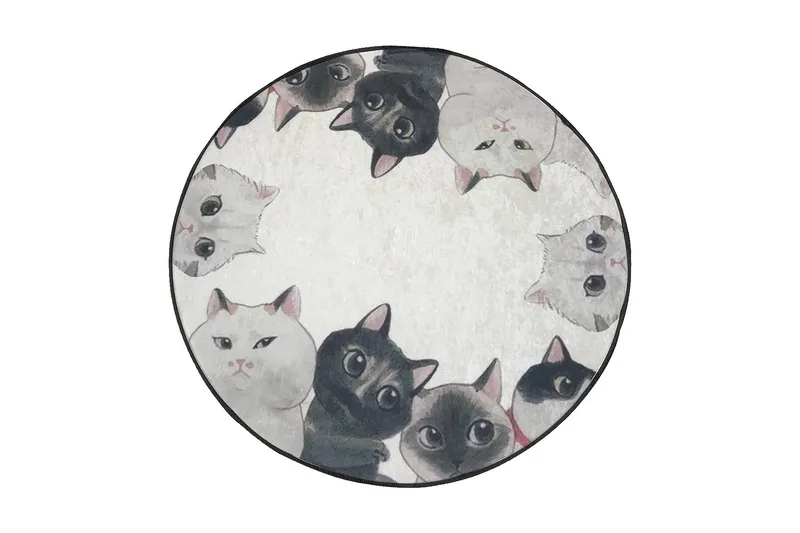 Chilai Home Bademåtte 100 Rund, Multifarvet