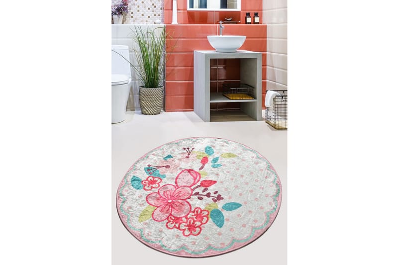 Chilai Home Bademåtte 100 Rund - Multifarvet - Tekstiler - Tæpper - Badeværelsesmåtte