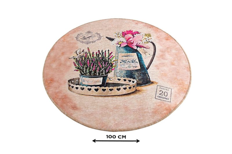 Chilai Home Bademåtte 100 Rund - Multifarvet - Tekstiler - Tæpper - Badeværelsesmåtte