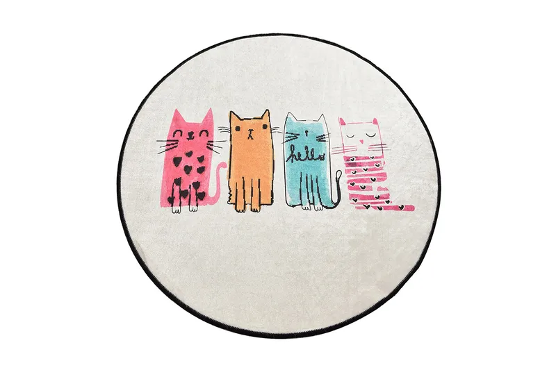 Chilai Home Bademåtte 100 Rund, Multifarvet