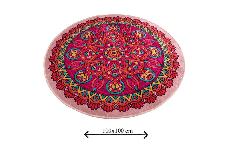 Chilai Home Bademåtte 100 Rund - Multifarvet - Tekstiler - Tæpper - Badeværelsesmåtte