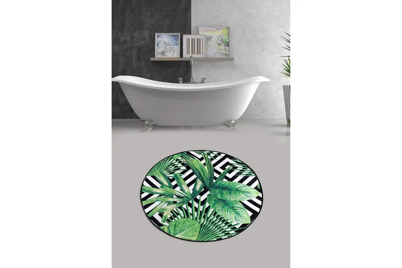 Chilai Home Bademåtte 100 Rund - Multifarvet - Tekstiler - Tæpper - Badeværelsesmåtte