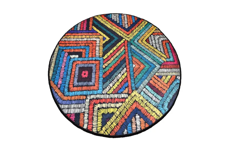 Chilai Home Bademåtte 100 Rund, Multifarvet