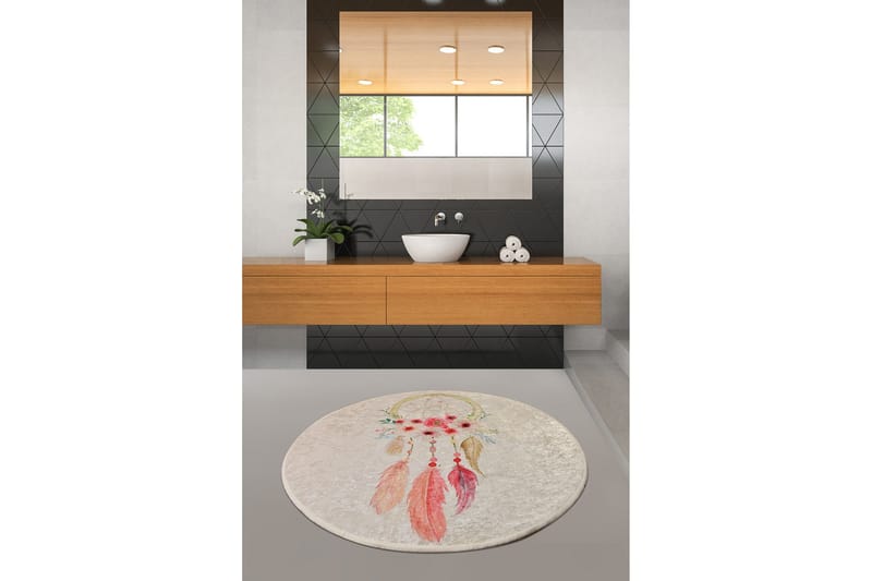 Chilai Home Bademåtte 100 Rund - Multifarvet - Tekstiler - Tæpper - Badeværelsesmåtte