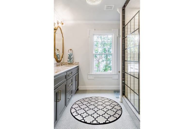 Chilai Home Bademåtte 100 Rund - Multifarvet - Tekstiler - Tæpper - Badeværelsesmåtte