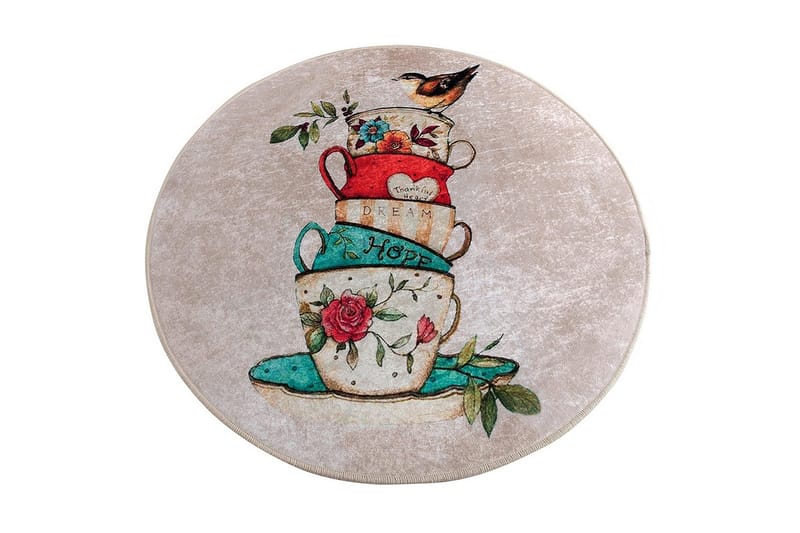 Chilai Home Bademåtte 100 Rund, Multifarvet