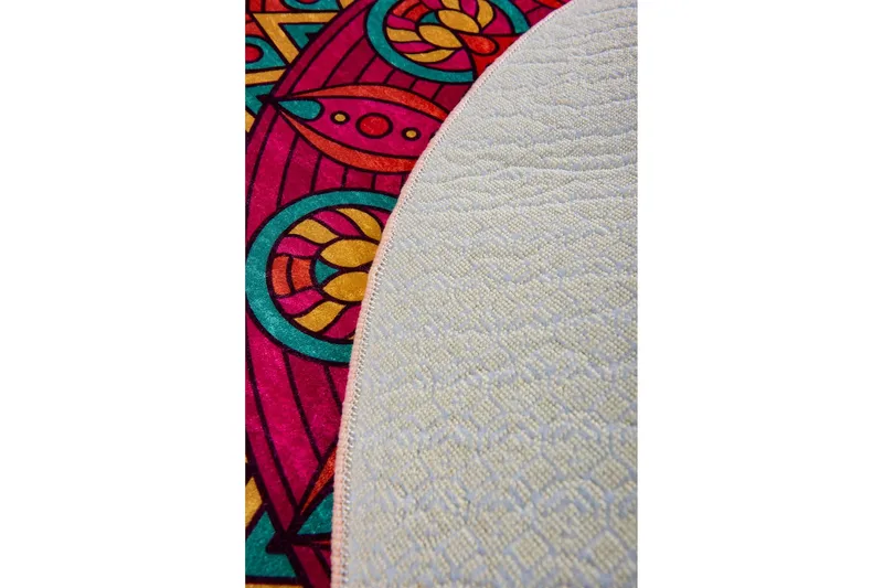 Chilai Home Bademåtte 100 Rund - Multifarvet - Tekstiler - Tæpper - Badeværelsesmåtte