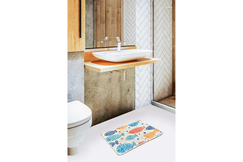 Chilai Home Bademåtte 40x60 - Multifarvet - Tekstiler - Tæpper - Badeværelsesmåtte