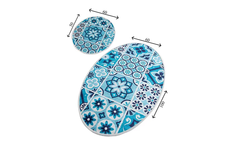 Chilai Home Bademåtte Sæt med 2 - Multifarvet - Tekstiler - Tæpper - Badeværelsesmåtte