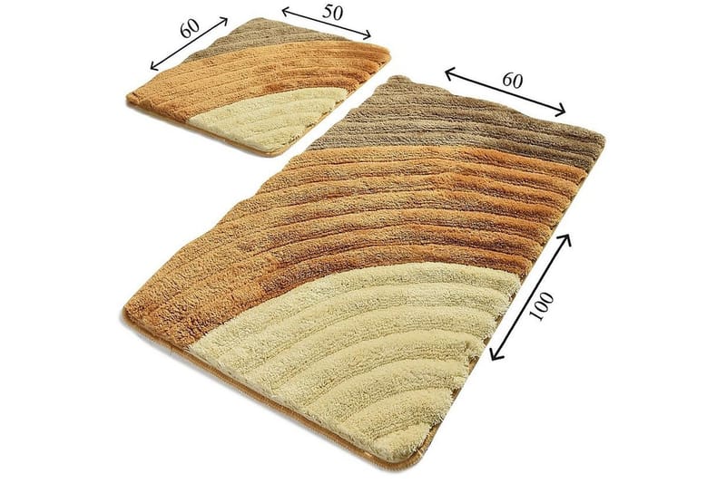 Chilai Home Bademåtte Sæt med 2 - Multifarvet - Tekstiler - Tæpper - Badeværelsesmåtte