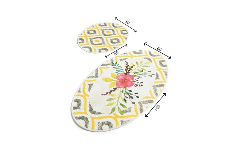 Chilai Home Bademåtte Sæt med 2 - Multifarvet - Tekstiler - Tæpper - Badeværelsesmåtte