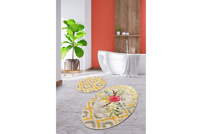 Chilai Home Bademåtte Sæt med 2 - Multifarvet - Tekstiler - Tæpper - Badeværelsesmåtte