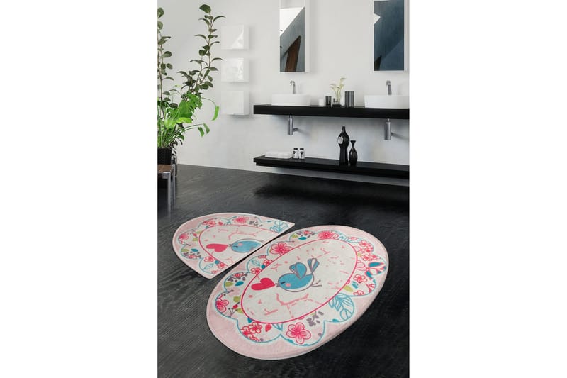 Chilai Home Bademåtte Sæt med 2 - Multifarvet - Tekstiler - Tæpper - Badeværelsesmåtte