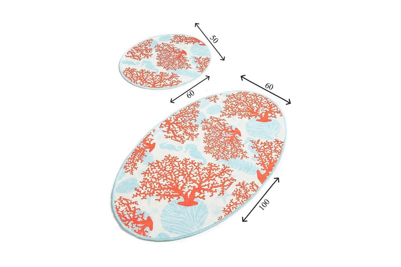 Chilai Home Bademåtte Sæt med 2 - Multifarvet - Tekstiler - Tæpper - Badeværelsesmåtte