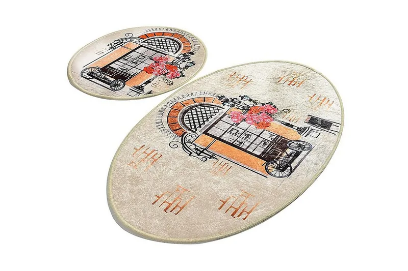 Chilai Home Bademåtte Sæt med 2, Multifarvet