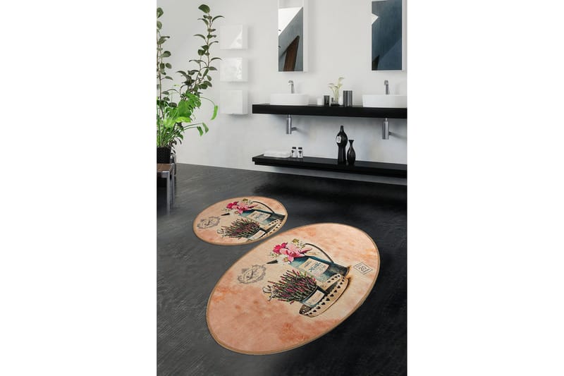 Chilai Home Bademåtte Sæt med 2 - Multifarvet - Tekstiler - Tæpper - Badeværelsesmåtte