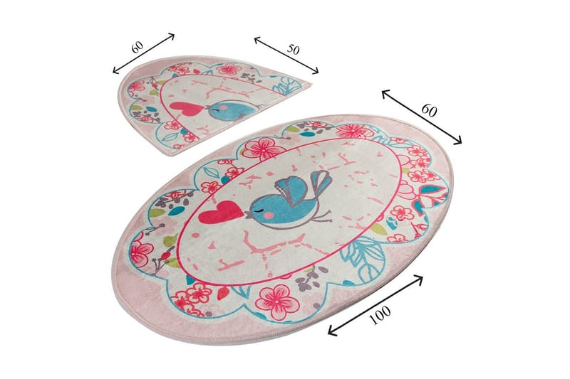 Chilai Home Bademåtte Sæt med 2 - Multifarvet - Tekstiler - Tæpper - Badeværelsesmåtte