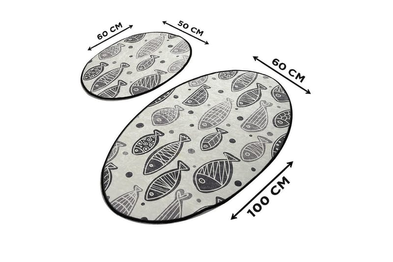 Chilai Home Bademåtte Sæt med 2 - Multifarvet - Tekstiler - Tæpper - Badeværelsesmåtte