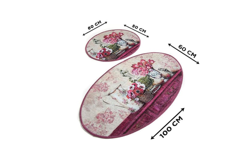 Chilai Home Bademåtte Sæt med 2 - Multifarvet - Tekstiler - Tæpper - Badeværelsesmåtte