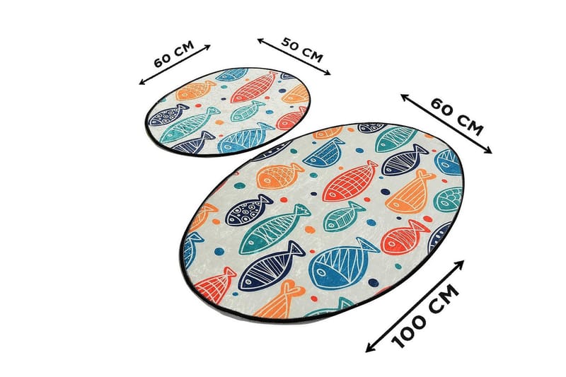 Chilai Home Bademåtte Sæt med 2 - Multifarvet - Tekstiler - Tæpper - Badeværelsesmåtte