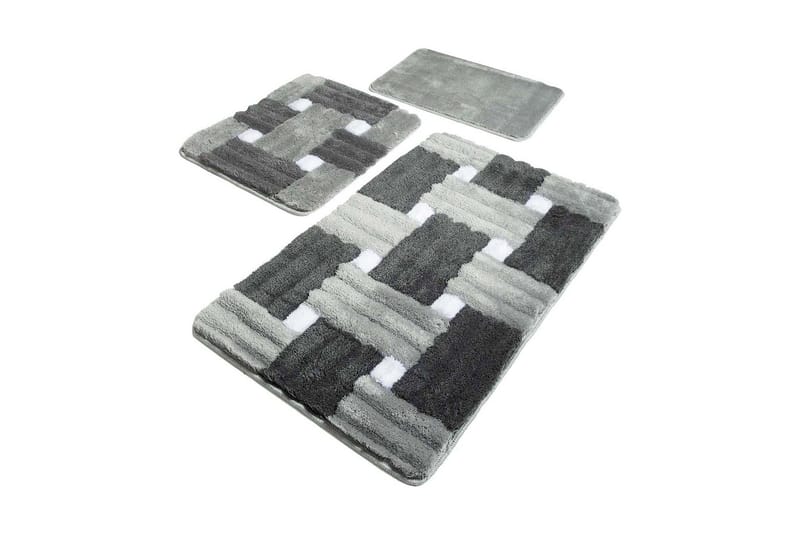 Chilai Home Bademåtte Sæt med 3, Multifarvet