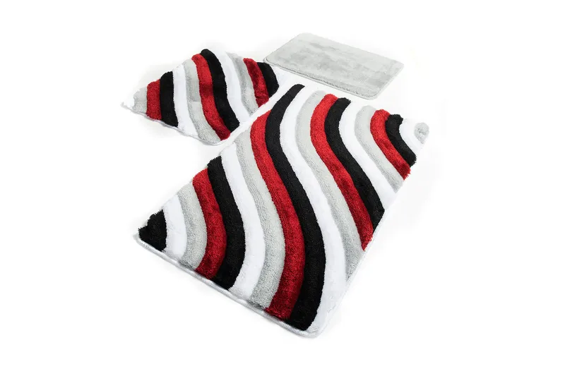 Chilai Home Bademåtte Sæt med 3, Multifarvet