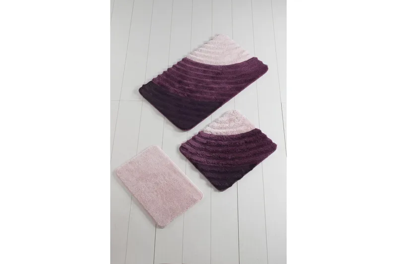 Chilai Home Bademåtte Sæt med 3 - Multifarvet - Tekstiler - Tæpper - Badeværelsesmåtte